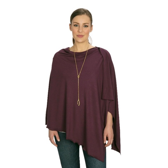 Jackets & Blazers - Bamboobies shawl cover up- blackberry